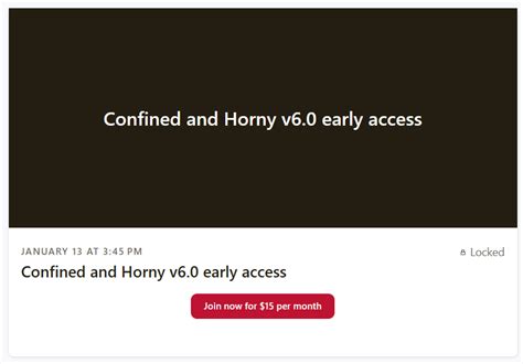 Confined and Horny v0.11 public release (Patreon) .